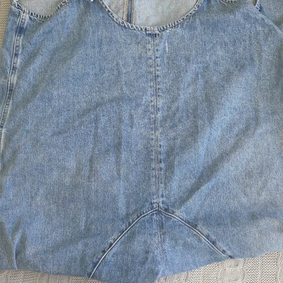 Free People We the Free High Roller Jumpsuit Blue Denim Extra Large XL - Picture 11 of 11